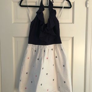 Lilly Pulitzer blue and white halter dress